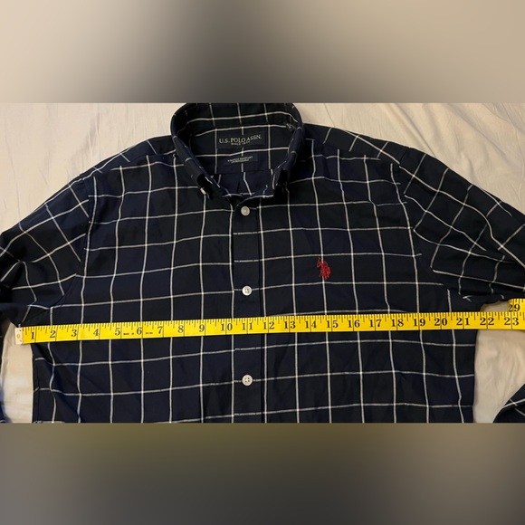 U.S. Polo Assn. Blue and Red Casual Button Down Shirt - Picture 3 of 6